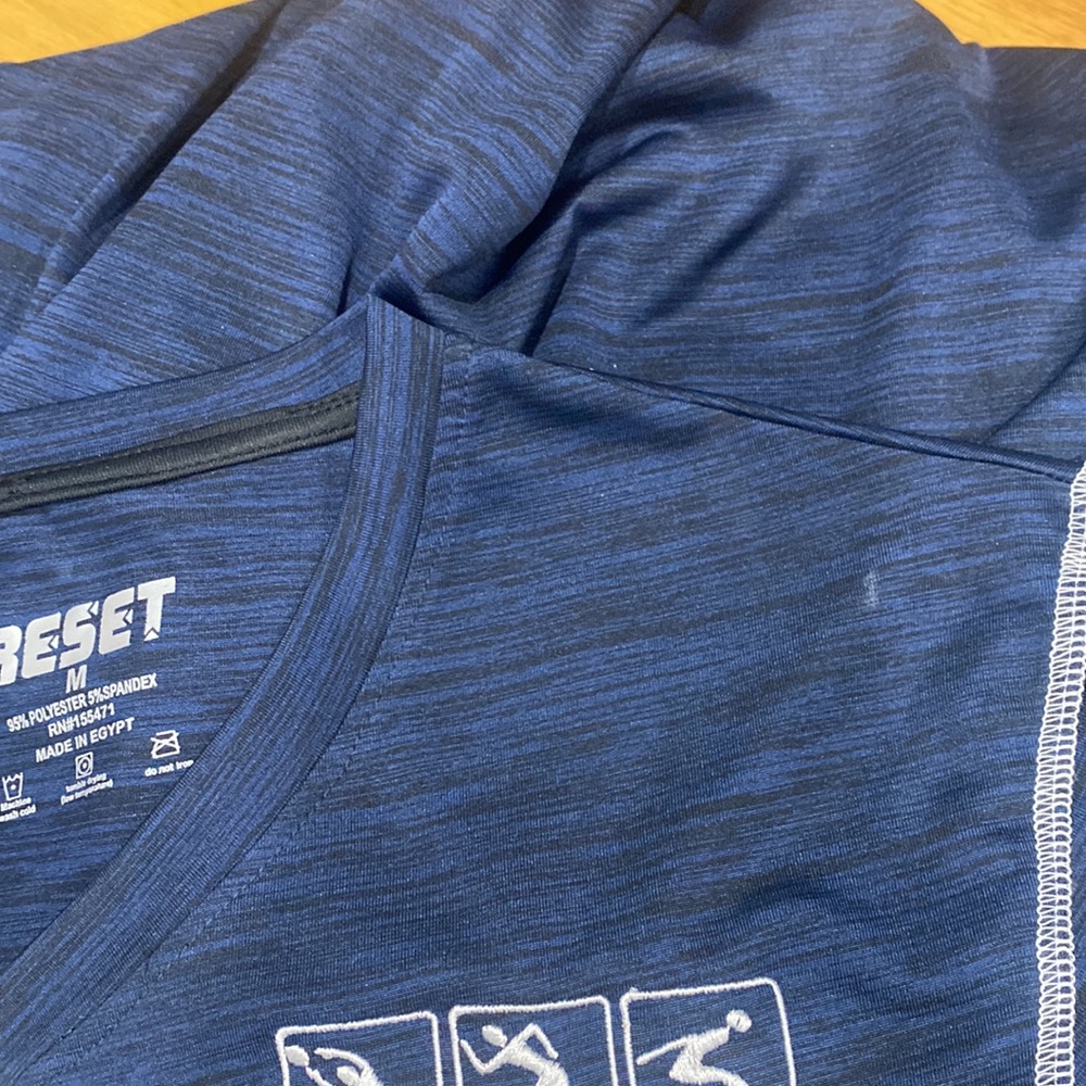 RESET PLATINUM Athletic Active Performance NWT TEE Dark Navy/Black     SIZE M - Picture 11 of 11
